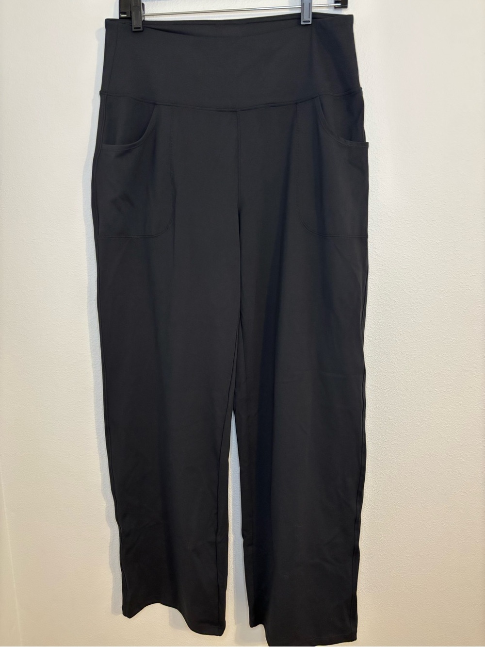 NWT Yogapace Wide Leg High Rise Yoga Pants With Pockets Black Large